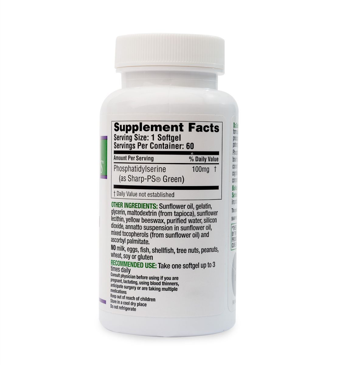 BIO INNOVATIONS: Cognition with Phosphatidyl Serine, 100mg, 60